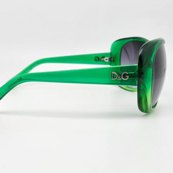 *SOLD* Dolce & Gabbana D&G8081 1782/8G Crystal Green Frame Blue Lens Sunglasses - Picture 5 of 12